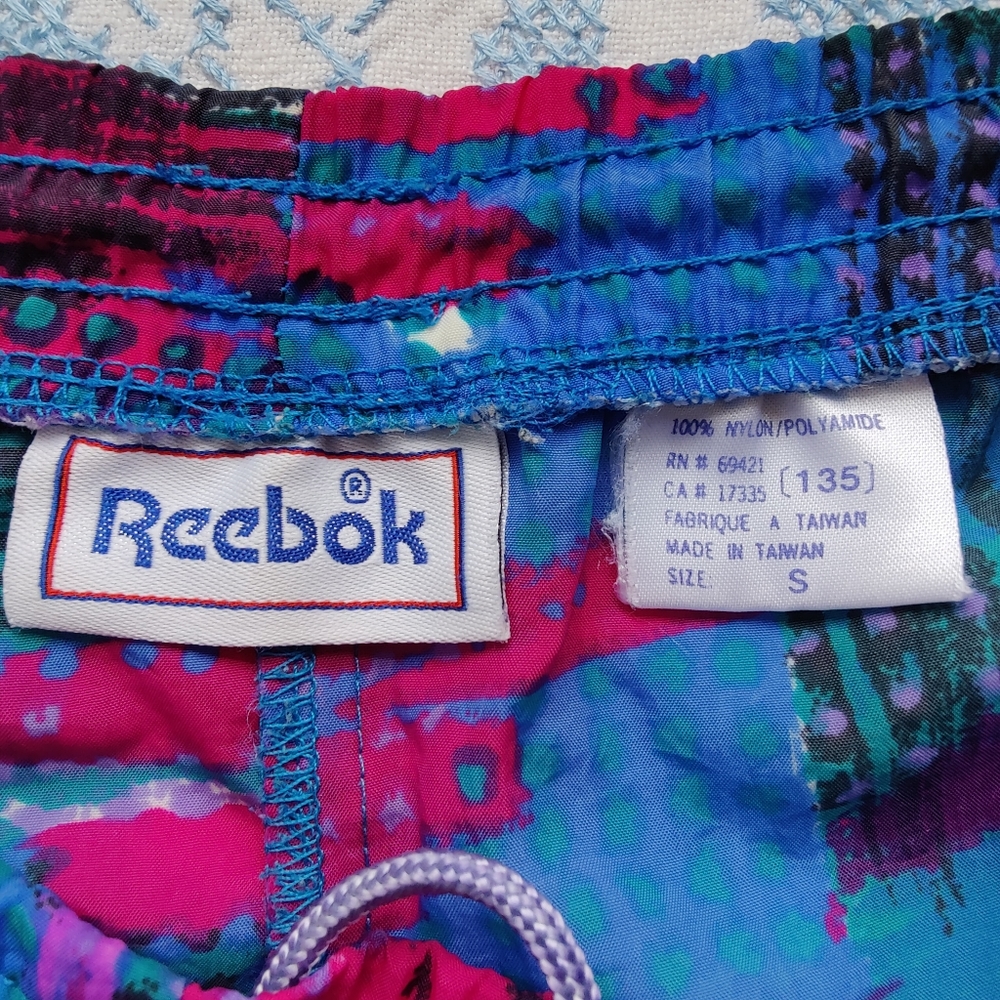 Vintage Reebok Track Pants Nylon w/ Drawstring - Picture 6 of 12